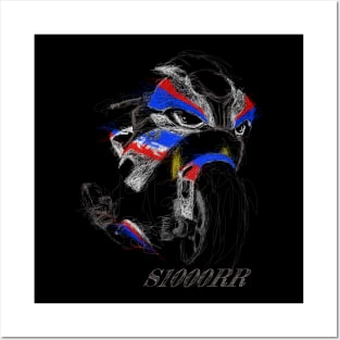 S1000RR Scribble Art Posters and Art